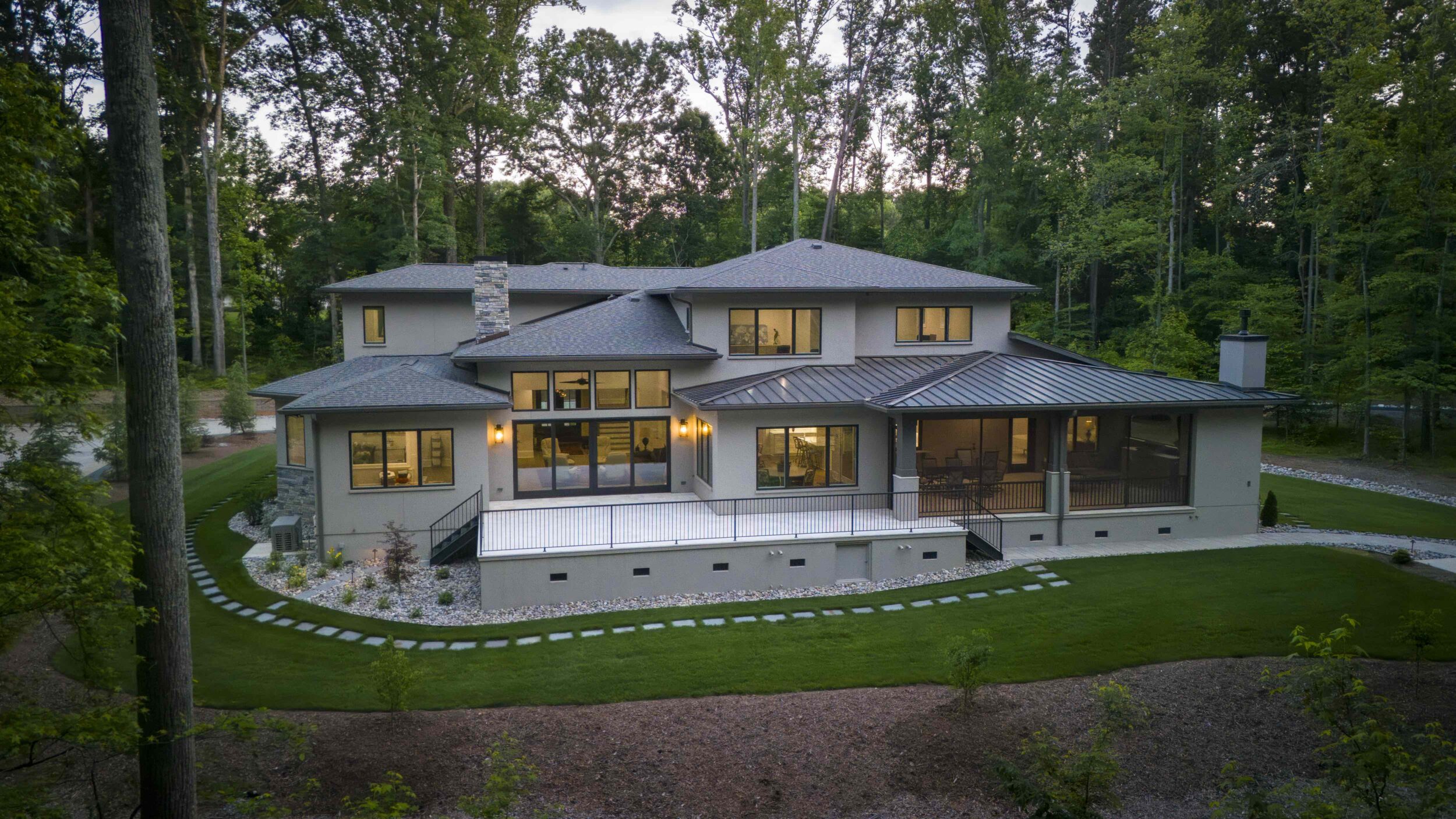 Wooded lot luxury home